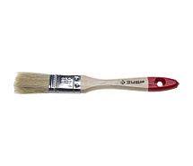 Кисть плоская натуральная 25мм деревянная ручка ЗУБР Универсал-Стандарт 4-01001-025